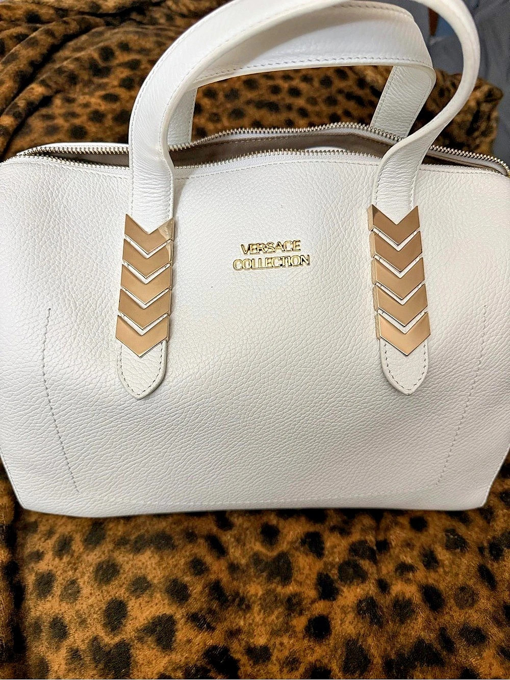 Vercace Collection White Satchel NWT